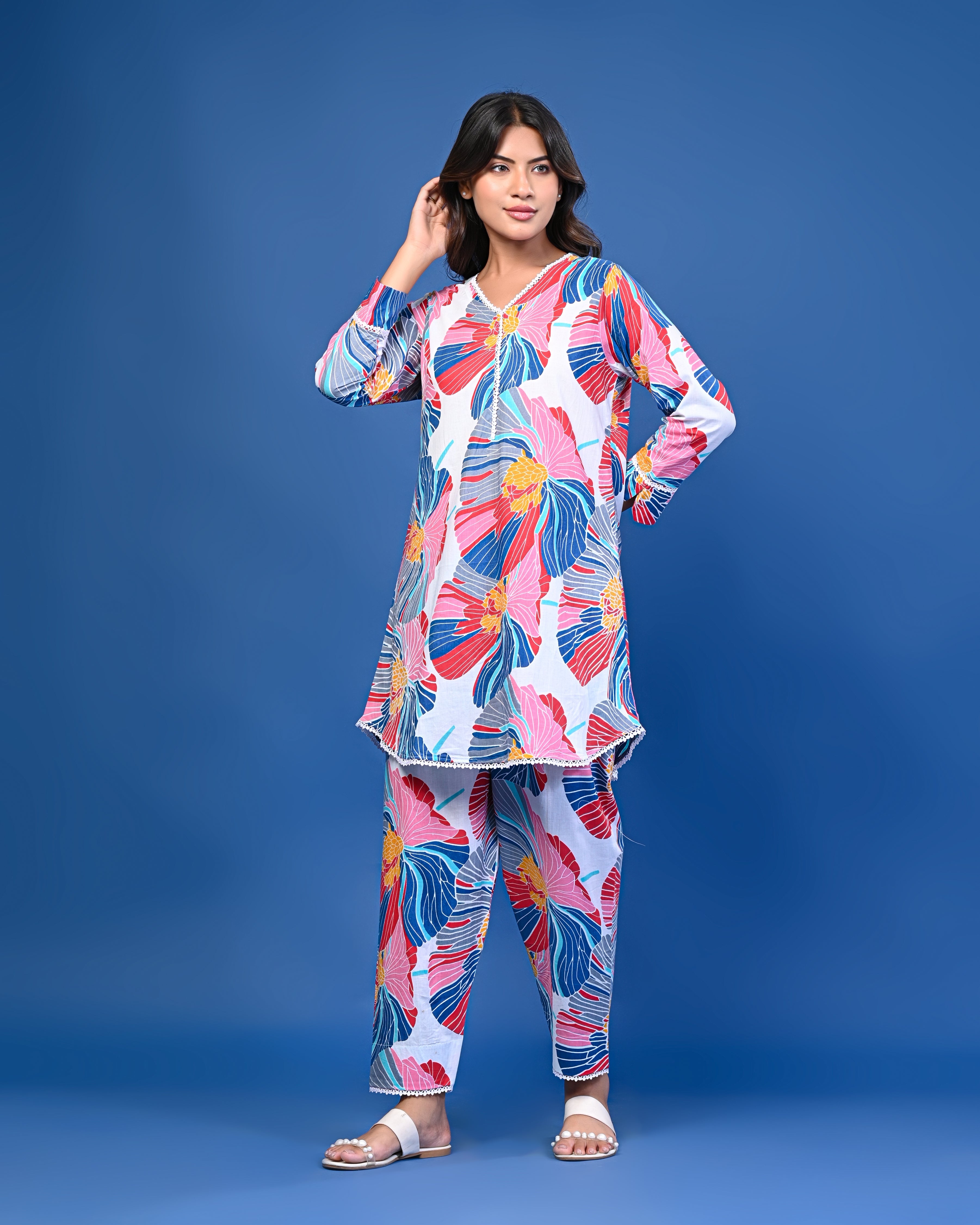 Multicolor Floral Printed Co-ord Set