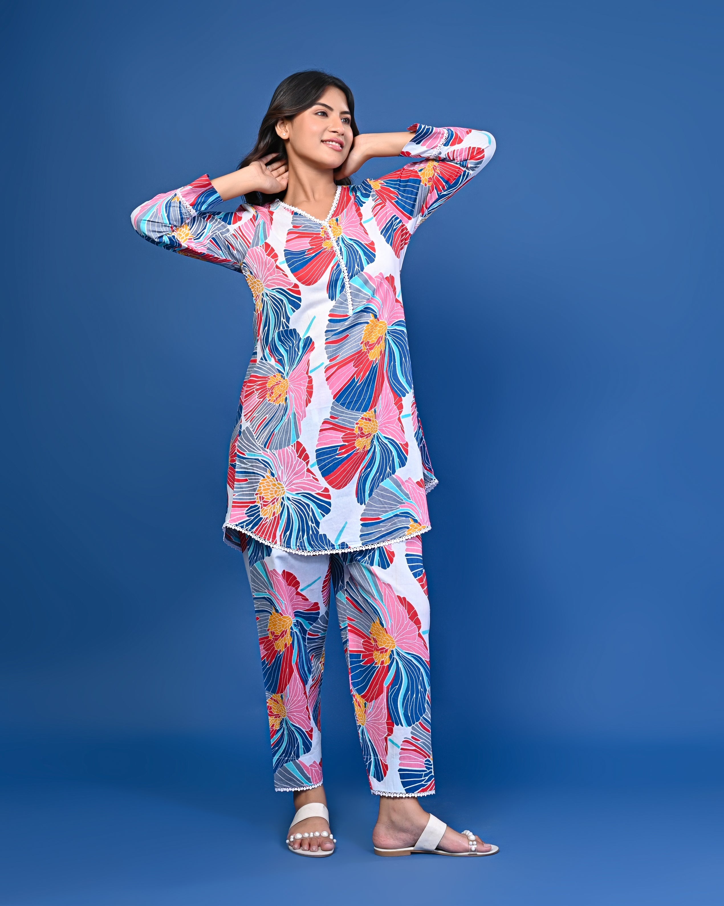 Multicolor Floral Printed Co-ord Set